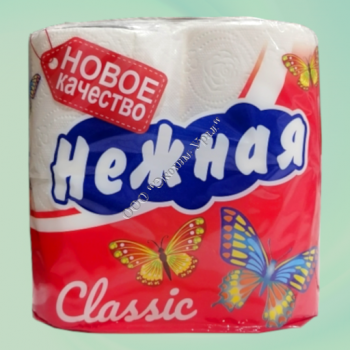 Туалетная бумага Нежная, 2-х слойная, 4 рулона/уп - Экохим-Урал - промышленная химия, бытовая химия, оптом